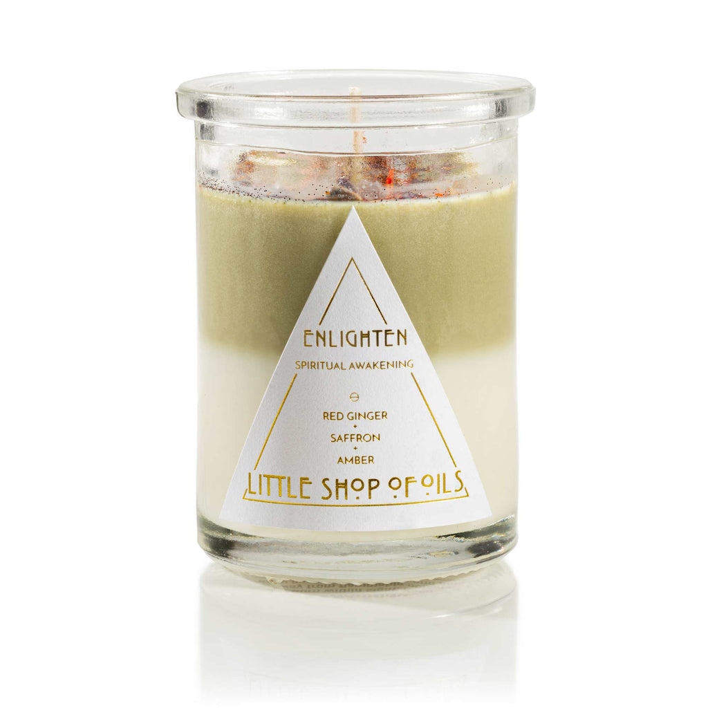Enlighten Ritual Candle - Little Shop of Oils Essential Oils Crystal Gemstone Infused Apothecary