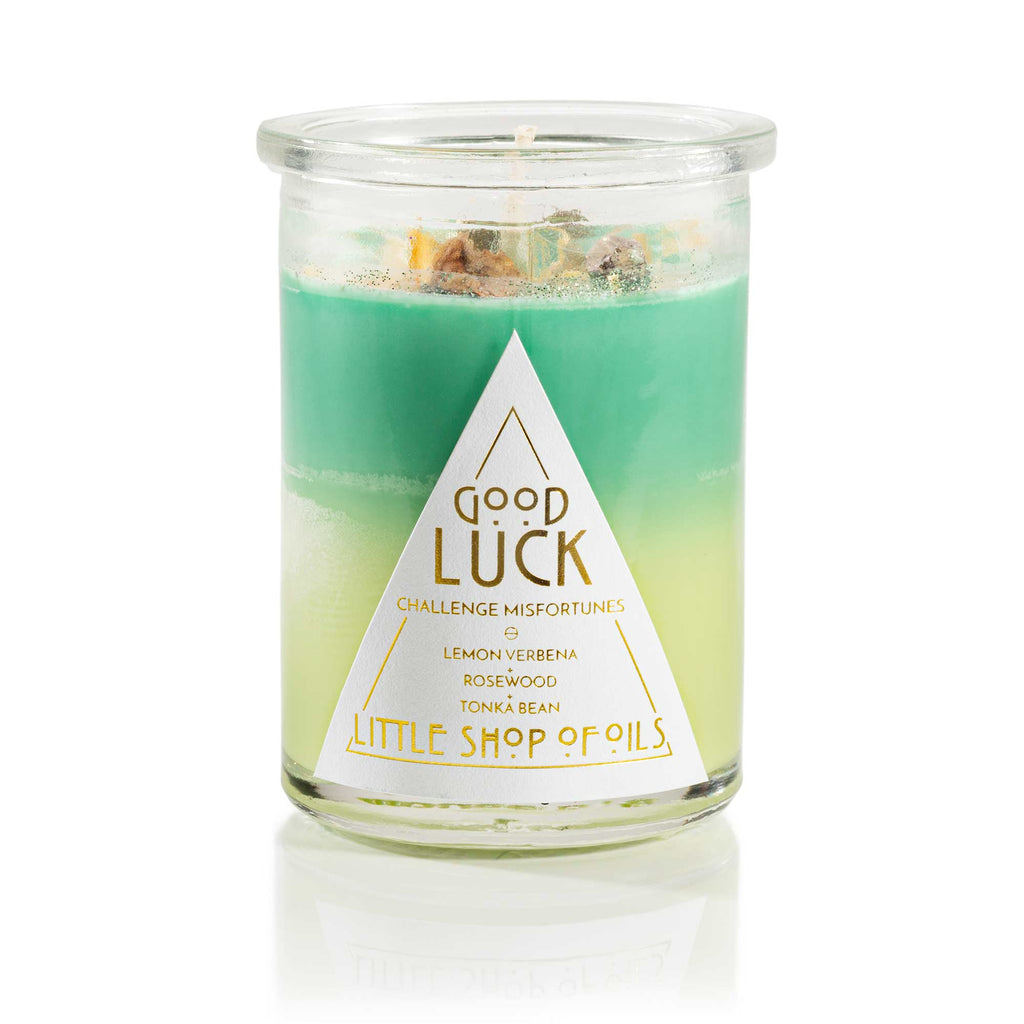 Good Luck Ritual Candle - Little Shop of Oils Essential Oils Crystal Gemstone Infused Apothecary